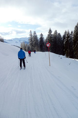 Skiabfahrt von der Steinbockalm nach Maria Alm