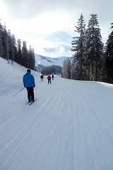 Skiabfahrt von der Steinbockalm nach Maria Alm