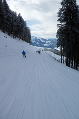 Skiabfahrt von der Steinbockalm nach Maria Alm