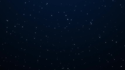 night starry skies with twinkling or blinking stars motion background. looping seamless space backdr
