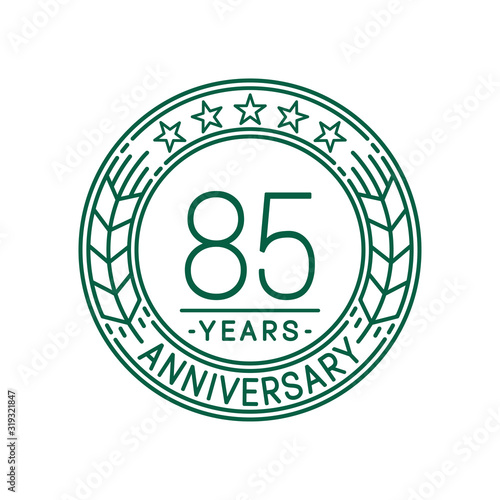 Cuadros en Lienzo 85 years anniversary celebration logo template