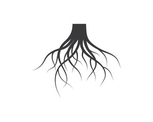 Canvas Print - tree roots vector icon illustration design