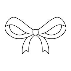 Poster - silhouette of ribbon on white background