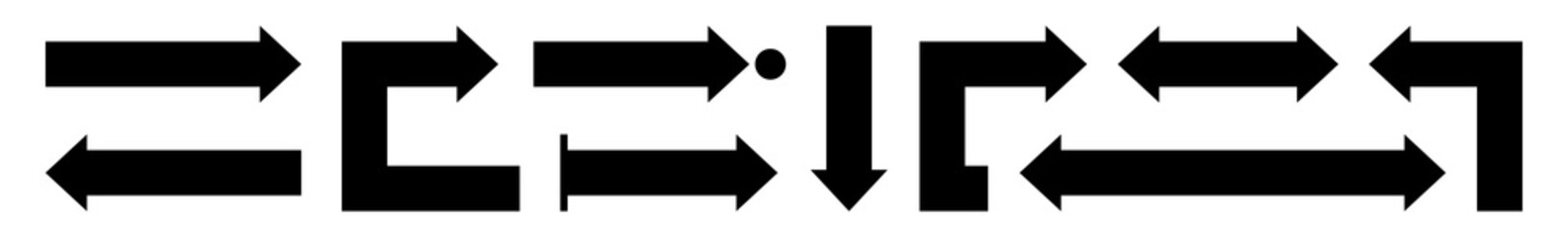 Poster - arrow icon black | arrows | infographic illustration | direction symbol | pointer logo | up sign | i