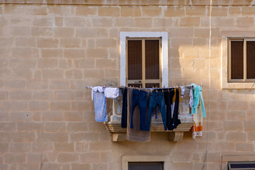 Wall Mural - laundry on clothesline