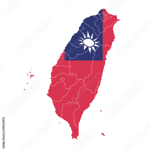 台湾 国旗 地図 アイコン Stock Vector Adobe Stock