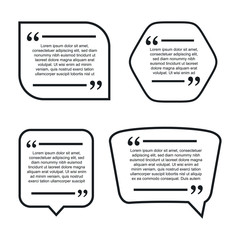 Leinwandbilder - Colored quote speech bubble template. set different shape geometric texting boxes. Quotes form and speech box isolated on white background. Vector illustration.