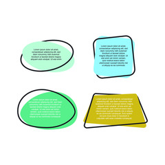 Leinwandbilder - Colored quote speech bubble template. set different shape geometric texting boxes. Quotes form and speech box isolated on white background. Vector illustration.