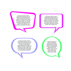 Leinwandbilder - Colored quote speech bubble template. set different shape geometric texting boxes. Quotes form and speech box isolated on white background. Vector illustration.