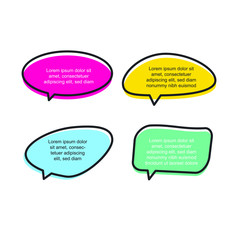 Leinwandbilder - Colored quote speech bubble template. set different shape geometric texting boxes. Quotes form and speech box isolated on white background. Vector illustration.