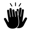 High five or high 5 hand gesture flat vector icon for apps and websites