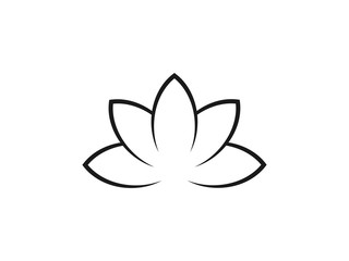 Wall Mural - Flower, lotus icon. Vector illustration, flat design.