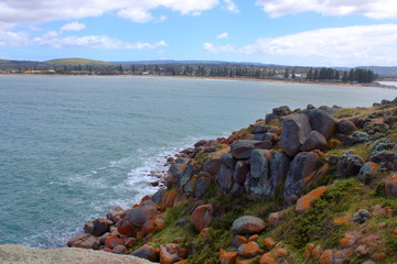 Wall Mural - coast of the sea in granite island, australia