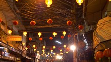 Tilt Shot Chinese Lanterns With Thailand Electric Wiring