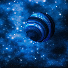 Wall Mural - stars, planet and galaxy in cosmos universe, space and time travel science background