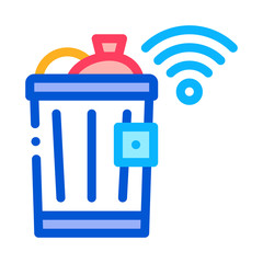 Wall Mural - Trash Bin Icon Vector. Outline Trash Bin Sign. Isolated Contour Symbol Illustration