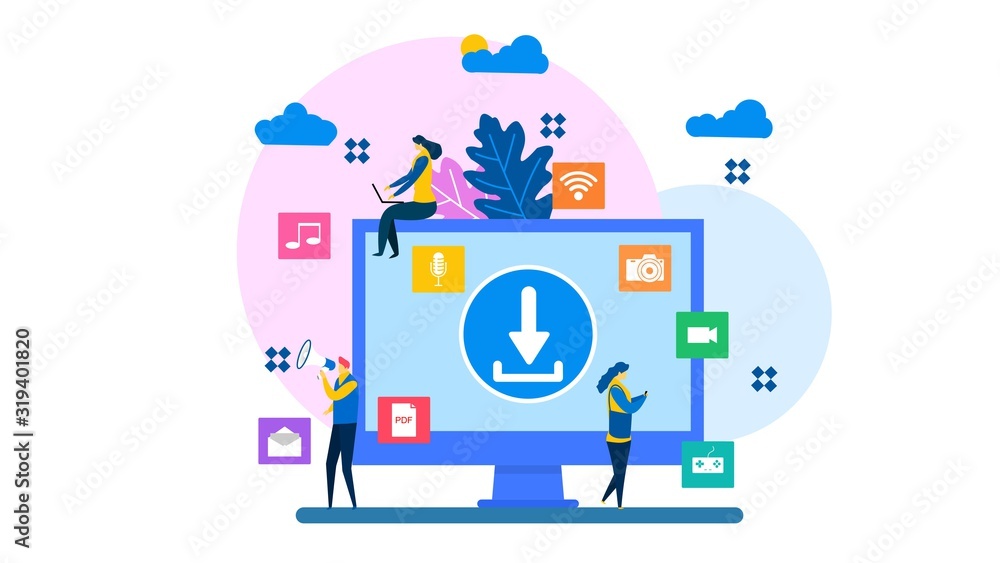Free download vector illustration with Tiny People Character Concept ...