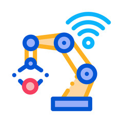 Sticker - Smart Robot Icon Vector. Outline Smart Robot Sign. Isolated Contour Symbol Illustration