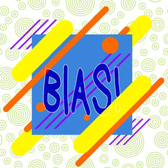 Conceptual hand writing showing Bias. Concept meaning inclination or prejudice for or against one demonstrating group Asymmetrical format pattern object outline multicolor design