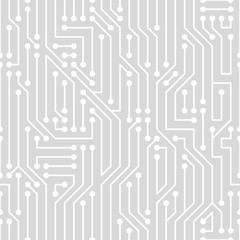 Poster - Website vector abstract circuit board technology seamless pattern