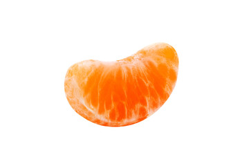 Canvas Print - mandarin slice isolated on white background