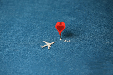 Wall Mural - love is the destination to the plane