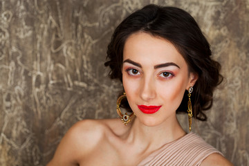 Poster - Beauty portrait of young attractive woman