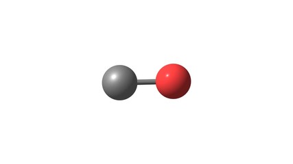 Canvas Print - Carbon monooxide molecule video rotating