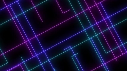 Wall Mural - abstract retro cyberpunk sci-fi neon bright lens flare colored on black background. pattern laser sh