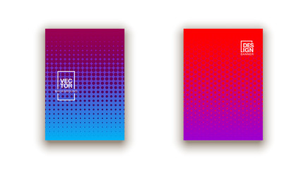 set of 2 social media duotone gradient background. social network stories soft colorful theme pack. 