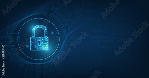 Fotografía Padlock With Keyhole icon in personal data security Illustrates cyber data or information privacy idea