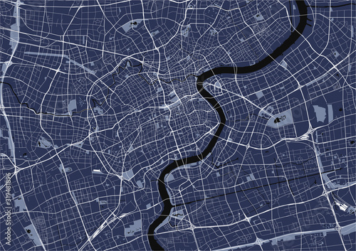 Fotografía map of the city of Shanghai, China