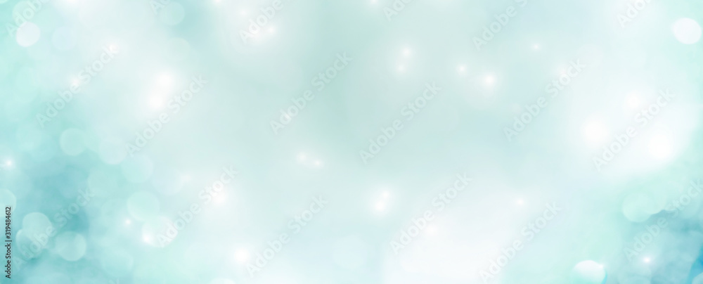 Abstract Christmas background banner - pastel background with bokeh lights - obrazy, fototapety, plakaty 