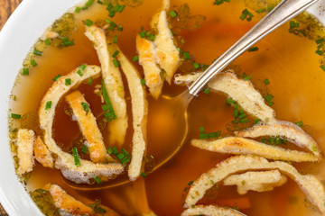 Poster - overview of a bavarian pancake soup