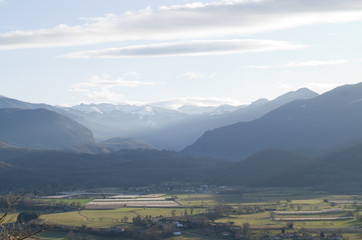 Wall Mural - Montagnes à la campagne