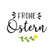 Handgeschriebene Phrase Frohe Ostern als Logo. Lettering für Poster, Postkarte, Einladung, 