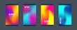 Set of abstract color blurred backgrounds. Dynamic color flow gradients. Vector illustration.