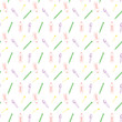 © Garagarga - Seamless Pattern with Colorful Pencils and Pens. Back to School Background