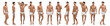 canvas print picture - Collage of man in underwear on white background. Banner design