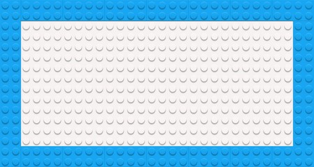 Vector frame from kids construction/building blocks/bricks. For kids party, birthday. Background with toys. Suitable for greetings card, holidays. 