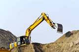Fototapeta  - Excavator Sand Dune Construction Site