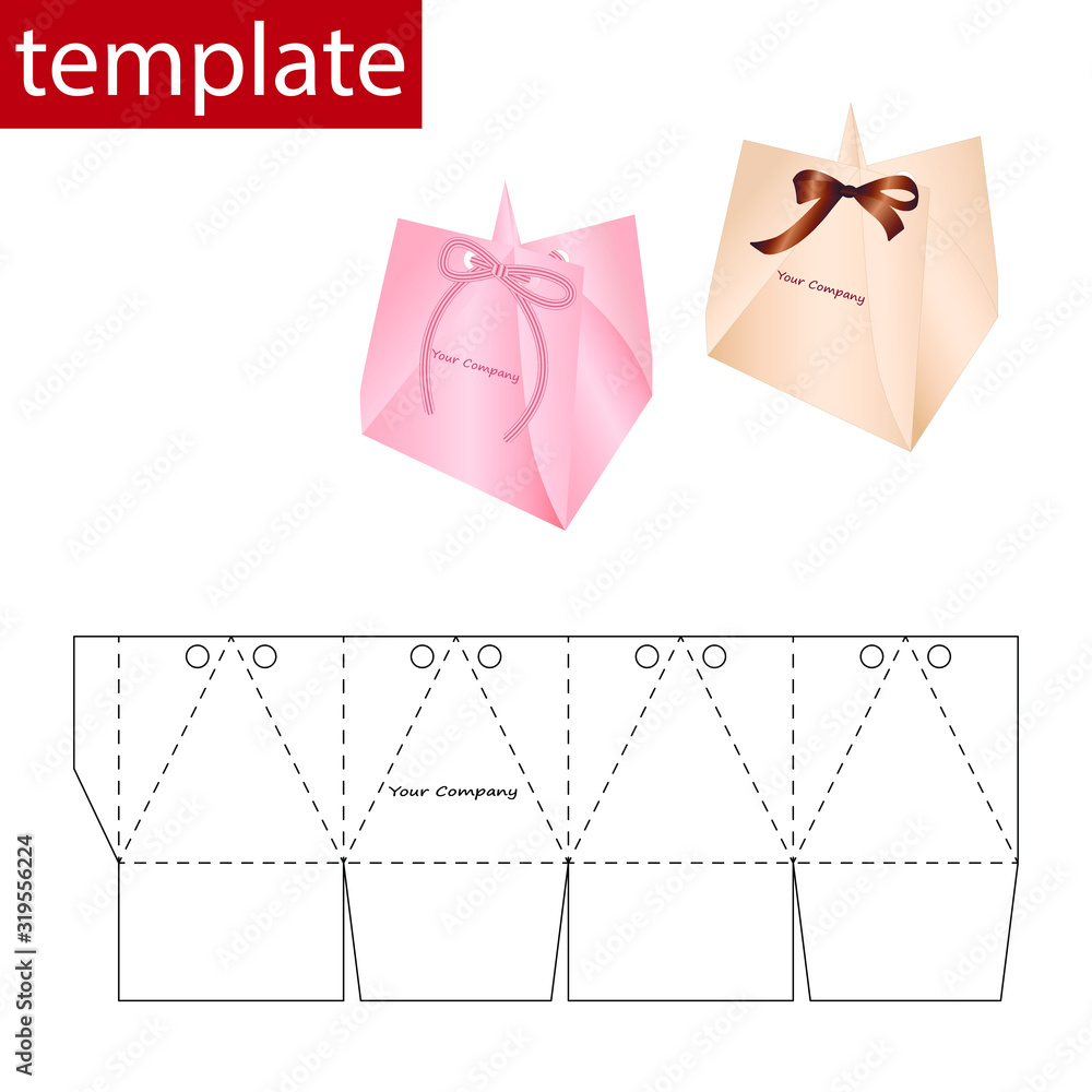 Retail Box with Die Cut Template Stock Vector | Adobe Stock