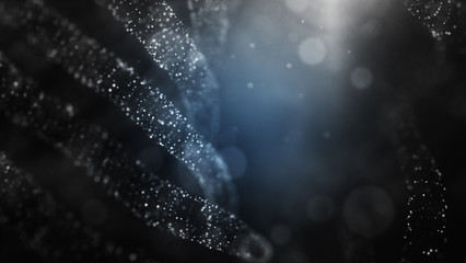Wall Mural - abstract polygonal space dark background with connecting dots and lines. connection structure. scien