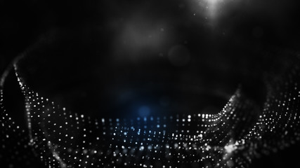 Wall Mural - abstract polygonal space dark background with connecting dots and lines. connection structure. scien