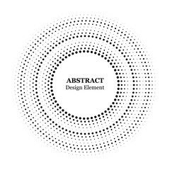 Wall Mural - halftone dotted background circularly distributed. halftone effect vector pattern. circle dots isola