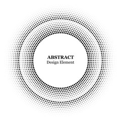 Wall Mural - halftone dotted background circularly distributed. halftone effect vector pattern. circle dots isola