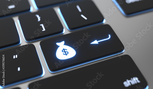 Fotomural Make money online, working from home, remote work concept