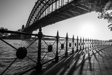 Backlight Photo Of Harbour Bridge Just Before Sunset, Sydney