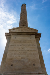 Wall Mural - Italy, Naples, Caracciolo waterfront, detail of the column of the war memorial