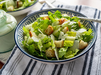 Wall Mural - Caesar salad with parmesan and homemade croutons.